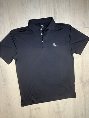 Rhoback Black Short Sleeve Polo Shirt Size S